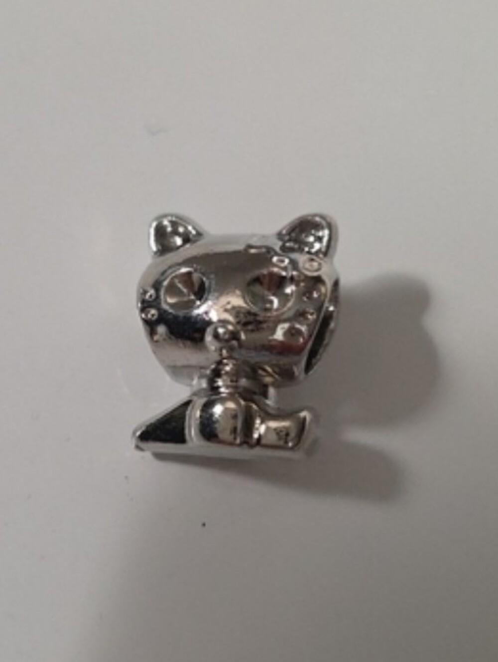 Cat Charm for European Style Bracelets Fits Pandora Systems